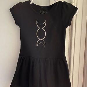 Blackcraft toddler dress black with moons 12-18 months